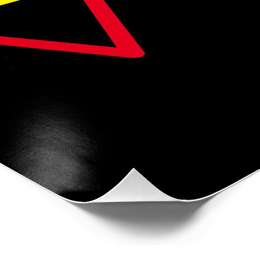 Poster "Soyez créatifs et prospères" en rose jaune rouge (Coin)