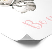 Poster Soyez Curieux Baby Raccoon Bois Boho Nursery (Coin)