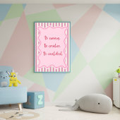 Poster Soyez Curieux Créatif Confiant, Devis Positif Impr