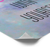 Poster Soyez doux avec vous-même arrière - plan aquarelle (Coin)