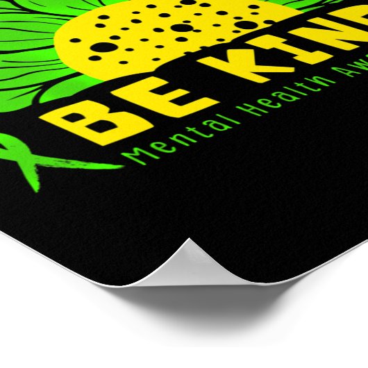 Poster Soyez en forme de ruban vert Tournesol Tournesol s (Coin)