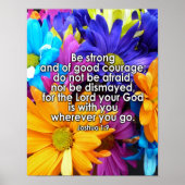 Poster Soyez forte Écriture Biblique (Devant)