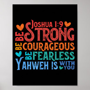 Poster Soyez Forts & Courageux - Josué 1_9