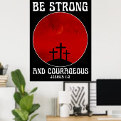 Poster Soyez forts et courageux (Bureau à domicile)