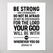 Poster Soyez Forts Et Courageux, Joshua 1:9 (Devant)