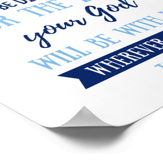 Poster Soyez Forts Et Courageux, Joshua 1:9 (Coin)