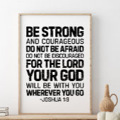 Poster Soyez Forts Et Courageux, Joshua 1:9