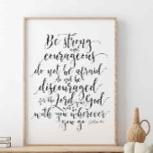 Poster Soyez Forts Et Courageux, Joshua 1:9