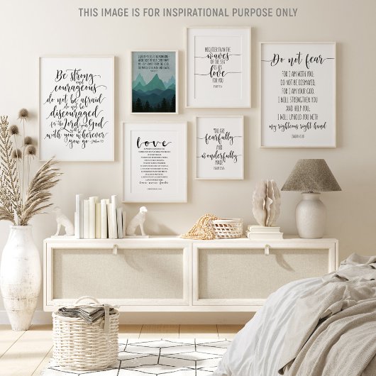 Poster Soyez Forts Et Courageux, Joshua 1:9