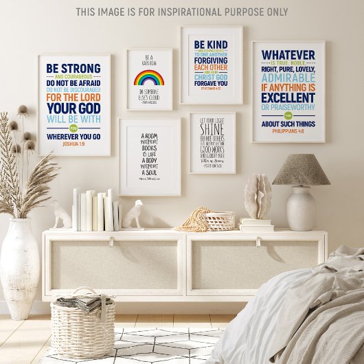 Poster Soyez Forts Et Courageux, Joshua 1:9