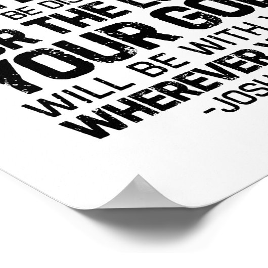 Poster Soyez Forts Et Courageux, Joshua 1:9 (Coin)