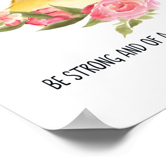 Poster Soyez Forts Et Courageux, Joshua 1:9, Jungle (Coin)