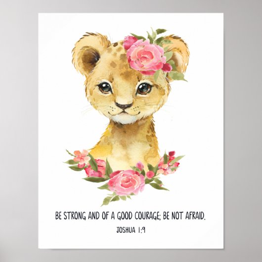 Poster Soyez Forts Et Courageux, Joshua 1:9, Jungle (Devant)