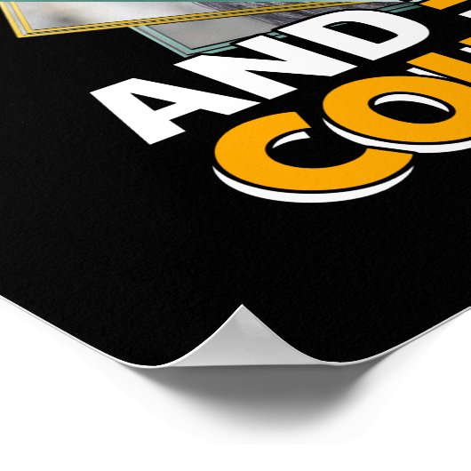 Poster Soyez forts et courageux - Llama (Coin)