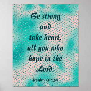 Poster Soyez forts et prenez coeur