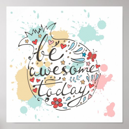 Poster Soyez génial aujourd'hui (Devant)