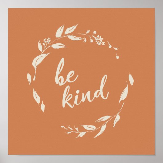 Poster Soyez Génial Citation Inspirante Terracotta Wreath (Devant)