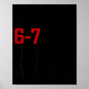 Poster Soyez gentil 6-7 jours par semaine Mème drôle six 
