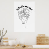 Poster Soyez Gentil À Votre Esprit (Cuisine)