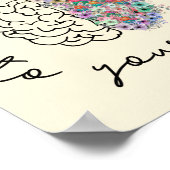 Poster Soyez Gentil À Votre Esprit Floral Cerveau Santé M (Coin)