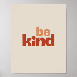 Poster Soyez Gentil – Art Typographique Boho