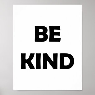 Poster Soyez gentil et brillant Mots motivants
