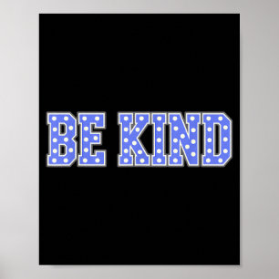 Poster Soyez gentil kindness typographie à pois 