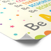 Poster Soyez gentil Promesse Classe Anti Bully Campagne (Coin)