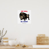 Poster SOYEZ HERDE ! Buffle en colère (Cuisine)