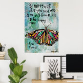 Poster Soyez heureux (Bureau à domicile)