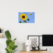 Poster Soyez Heureux. (Bureau à domicile)