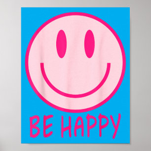 Poster Soyez Heureux 70s 80s nk Visage Souriant Heureux