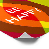 Poster Soyez Heureux ! Citation en deux mots Inspiration (Coin)