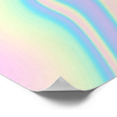 Poster Soyez heureux Holographique Iridescente Texture (Coin)