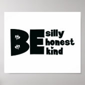 Poster Soyez idiot et honnête, une sorte d'inspiration (Devant)