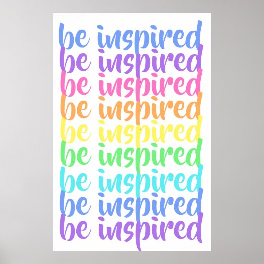 Poster "Soyez inspiré" Arc-en-ciel (Devant)