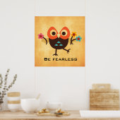 Poster Soyez intrépide avec l'affiche Owl (Cuisine)