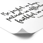 Poster Soyez Joyeux dans l'Espoir, Patient dans l'Afflict (Coin)