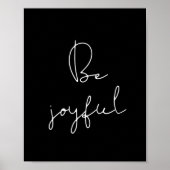 Poster Soyez joyeux police blanche (Devant)