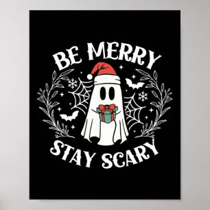 Poster Soyez Joyeux Restez Effrayant Fantôme Drôle Hallow