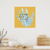 Poster Soyez la main du changement (Cuisine)