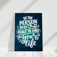 "Soyez la personne" Citation inspirée Typographie