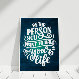 Poster "Soyez la personne" Citation inspirée Typographie
