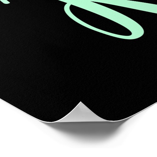 Poster Soyez le bon enfant message positif dans Mint Gree (Coin)