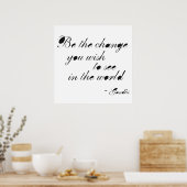 Poster Soyez le changement (Cuisine)