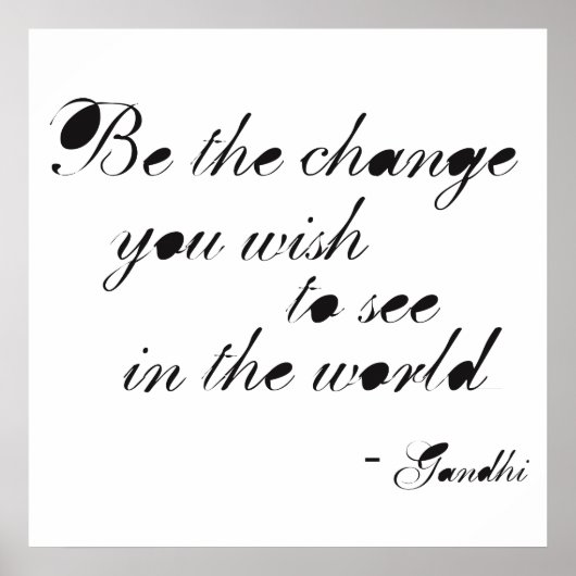 Poster Soyez le changement (Devant)