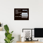 Poster Soyez le changement - Changez le papier toilette (Bureau à domicile)