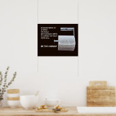 Poster Soyez le changement - Changez le papier toilette (Cuisine)