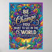Poster Soyez Le Changement Inspirant (Devant)