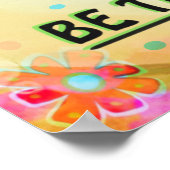 Poster Soyez le gentil enfant Floral classe Inspirivity (Coin)